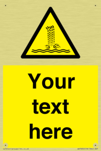 Custom warning artificial waterfall